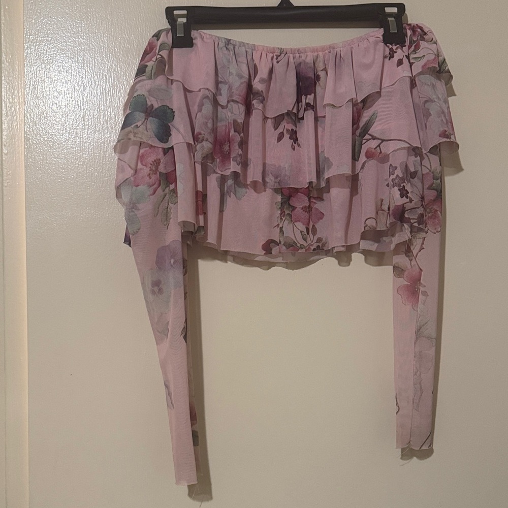 Charlotte Russe Pink Ruffle Top